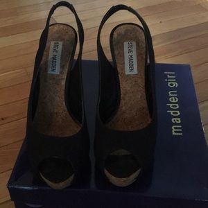 Sling back peep toes size 6